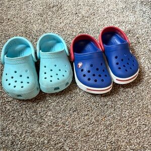 Crocs Bundle Kids' Blue and Red Clogs
